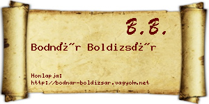Bodnár Boldizsár névjegykártya