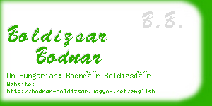 boldizsar bodnar business card